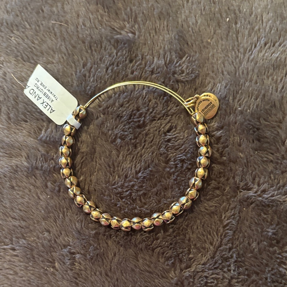 Alex and Ani Gold and Silver Beaded Bracelet